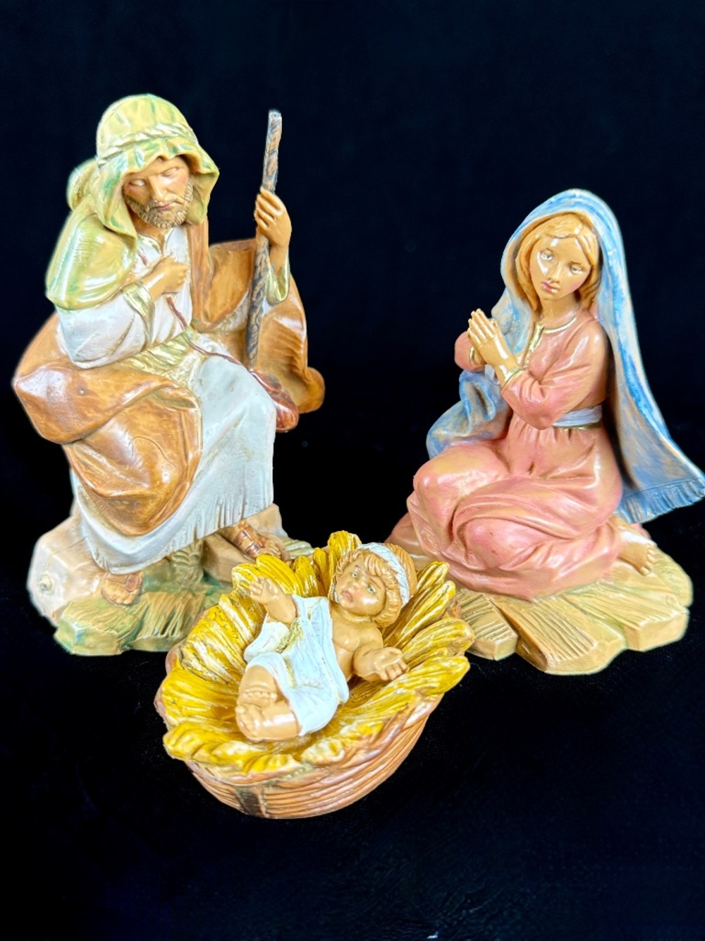 2003 Fontanini Centennial 4 pc Holy Family Nativity Figures 5 inch Italy Jesus